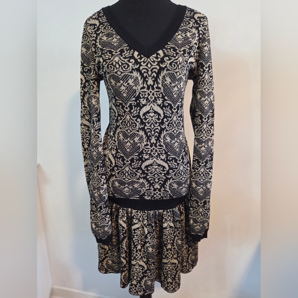 Betsey Johnson Dresses & Skirts - Betsey Johnson NWT metallic drop waist cotton blend dress Sz M
